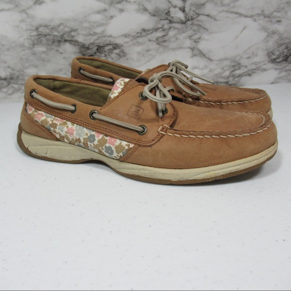 Sperry Shoes - Sperry Top Sider Boat Shoes Leather | Floral Print Size 7.5